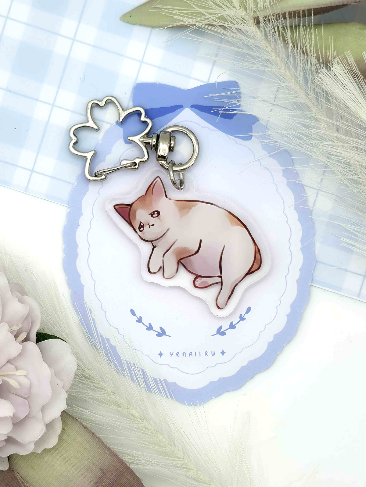 Crying Cat Keychain